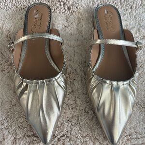 Circus by Sam Edelman Golden Silver Pointed Mules